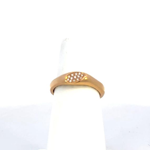 18K Yellow Gold  Diamond Ring - image 1