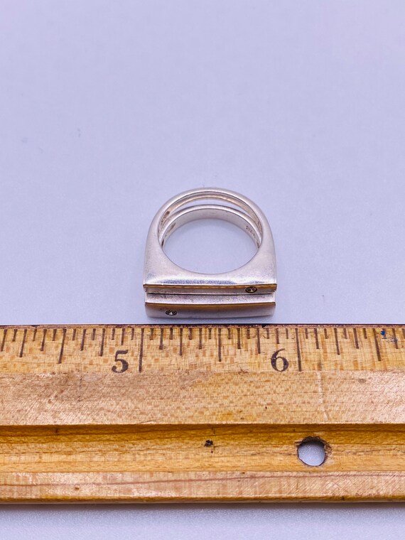 Vintage Stackable Sterling Silver Diamond Rings - image 8