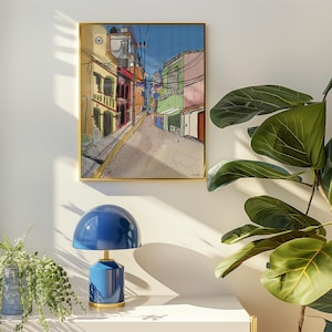 Isla Mujeres, Mexico Giclée Art Print. 8 x 10 Inches. Travel Artwork. Mexican Island. Tropical. Wall Art. Home Decor. Street. Colorful.