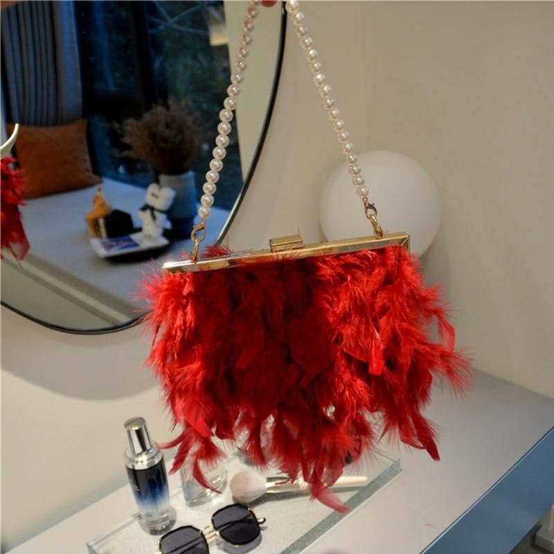 Red Feather Clutch - Etsy Singapore