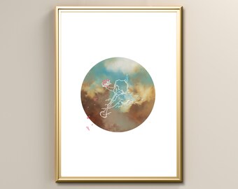 Cherub Angel Baby, Michelangelo Renaissance Print, Nursery Living Room Wall Art, Instant Digital Printable Wall Decor, Poster