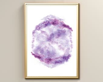 Purple Haze Wall Art Printable, Colorful Living Room Decor Poster, Instant Digital Wall Art
