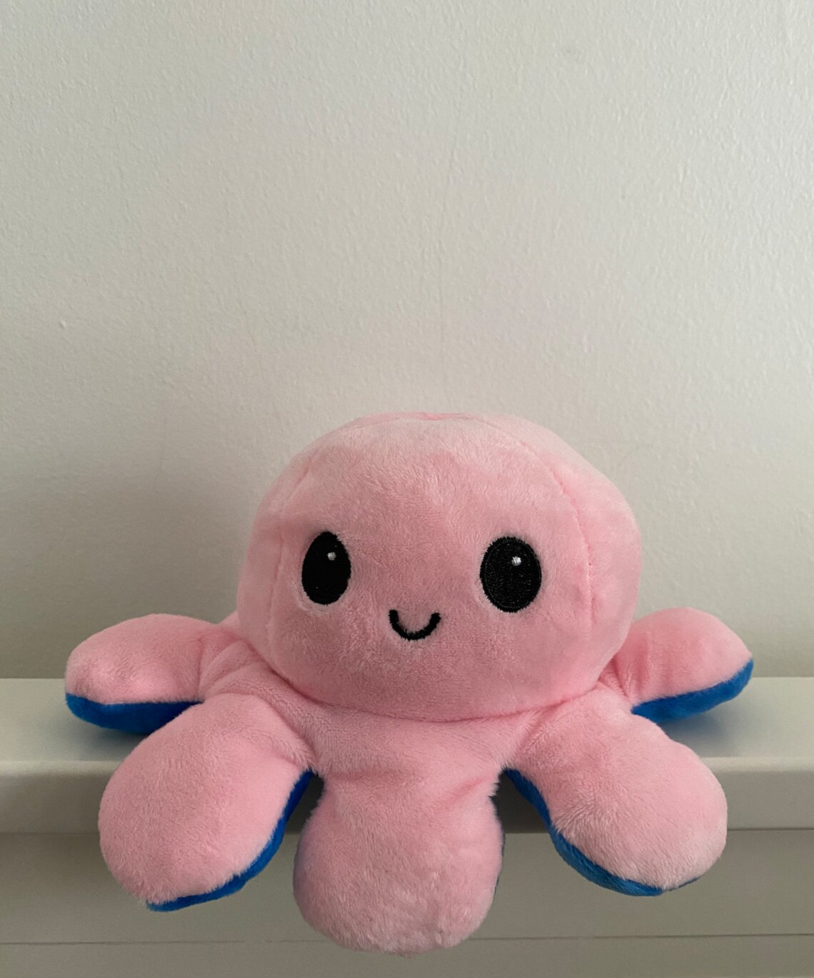 Pink/Blue Mood Octopus Plush Reversible Design Double-Sided | Etsy