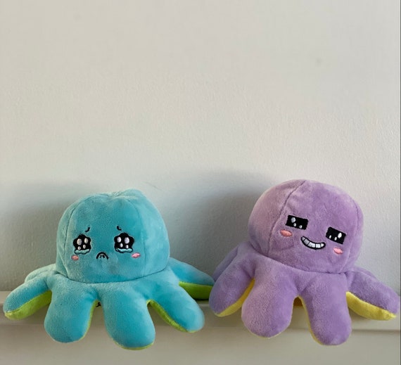 Day Night Blue Plush Toy Octopus 