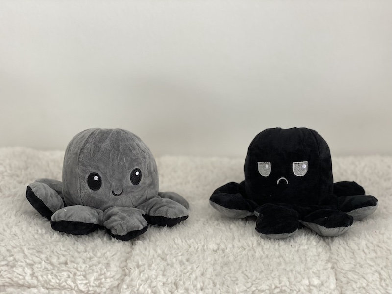 black and grey mood octopus