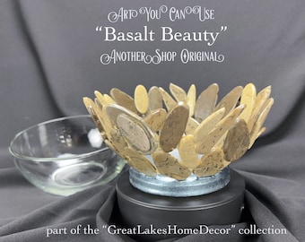 Michigan Basalt Rock Bowl | Lakes Home Decor