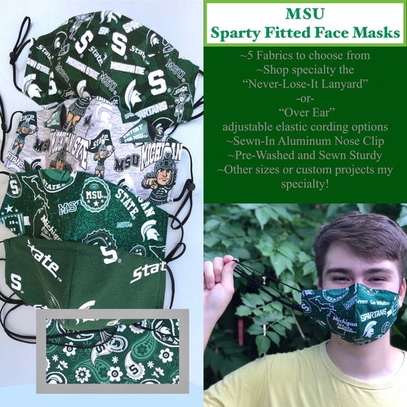 MSU FITTED Face Mask Michigan State 
