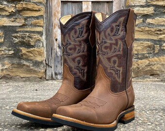 mens square toe boots under $100