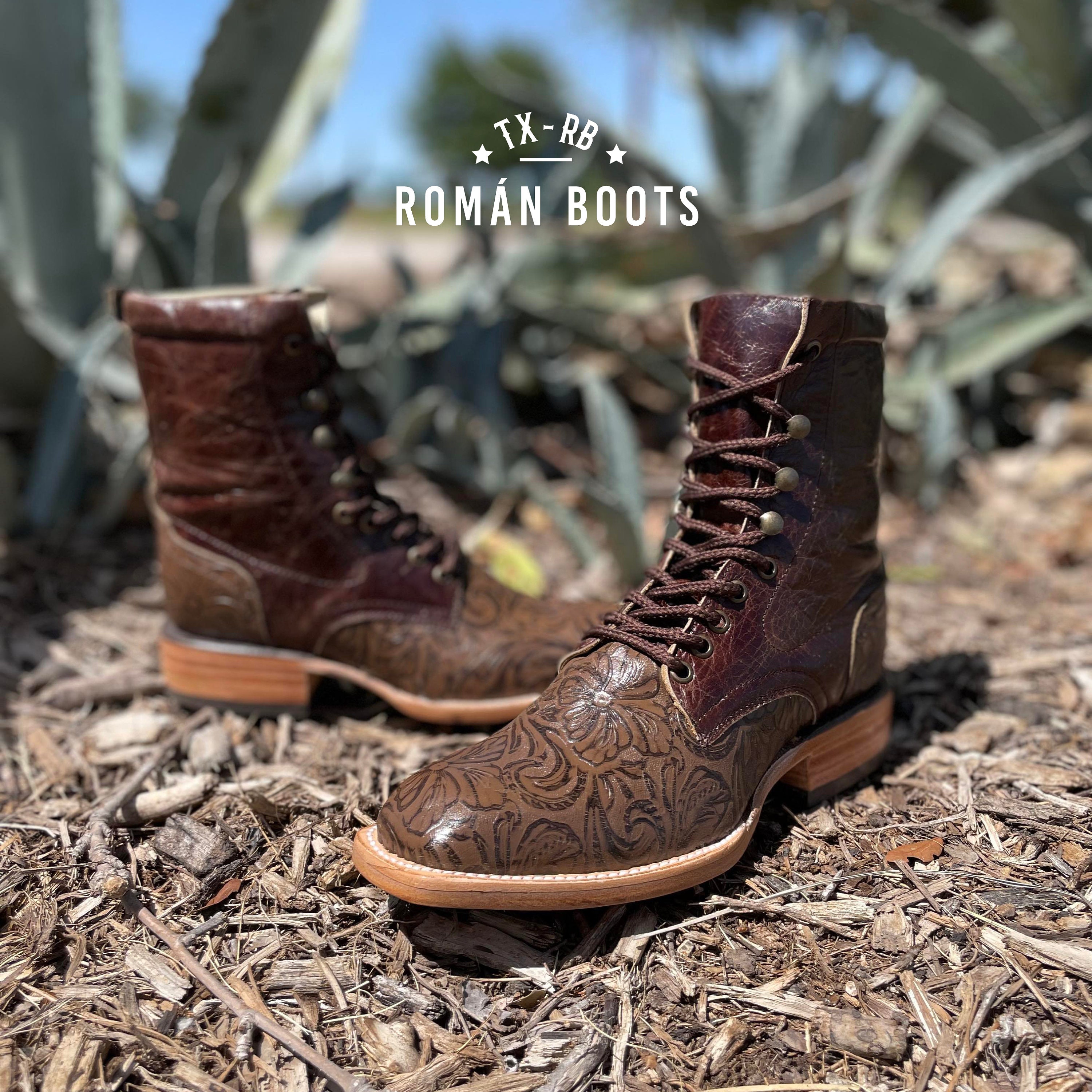 vintage brown lace up boots