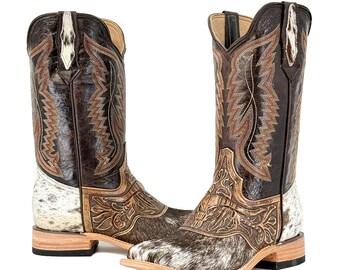 Lucchese Roper Boots Western Low Heel Goatskin 10 display picture 2