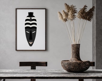 Traditional African Mask | African Mask | Mask Printable | African Printable |  | Modern Wall Art | Home Décor Print | Digital Art Print