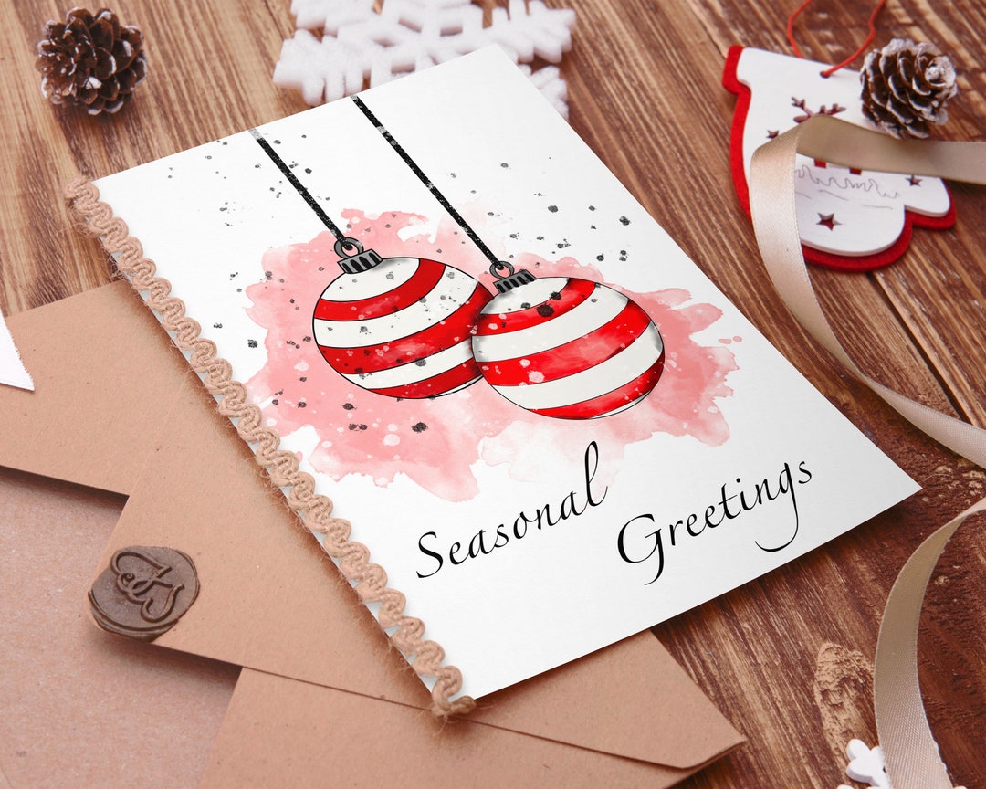 Personalized Christmas Cards Single or Pack of 8 - Etsy