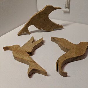 Wooden hummingbird Ornaments (Set of 3)