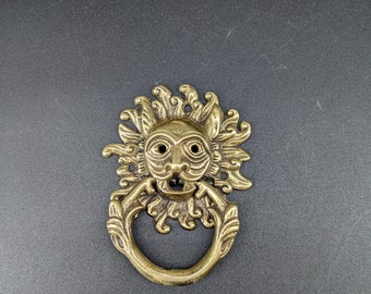 Vintage Lion Head Door Knocker 4 1/2'' Drawer Pull