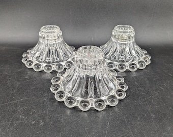 Juego de 3 candelabros vintage Anchor Hocking Berwick de 4 3/4'' Berwick Boopie