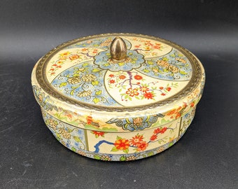 Beautiful Vintage Made in Holland Metal Tin 7 1/2 inches