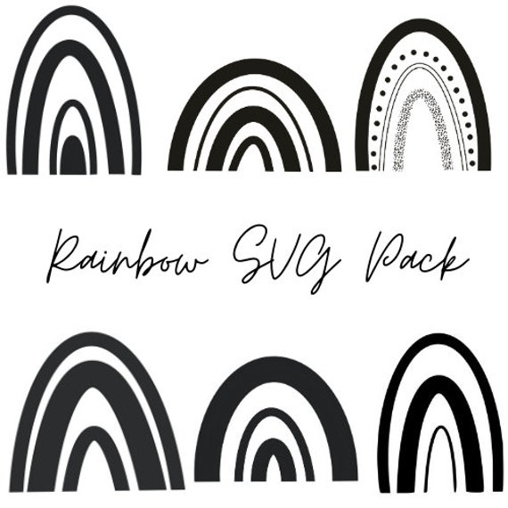 Download Rainbow SVG Pack Boho Rainbow SVG Simple Trendy Rainbow | Etsy