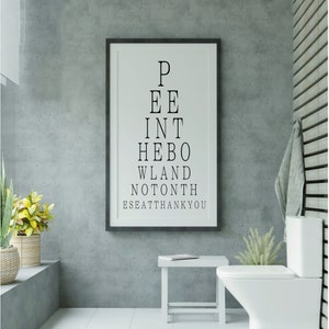 Pee In The Bowl And Not On The Seat Printable Bathroom Sign, Sarcastic Home Decor, Funny Housewarming Gift, Children&#39;s Bathroom, Sassy Gift