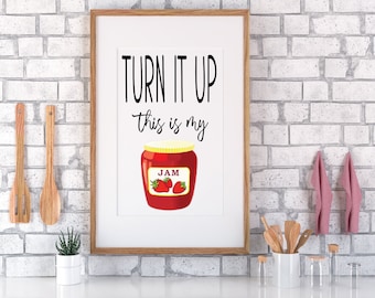 Printable Kitchen Wall Art, Funny Kitchen Decor, Funny House Signs