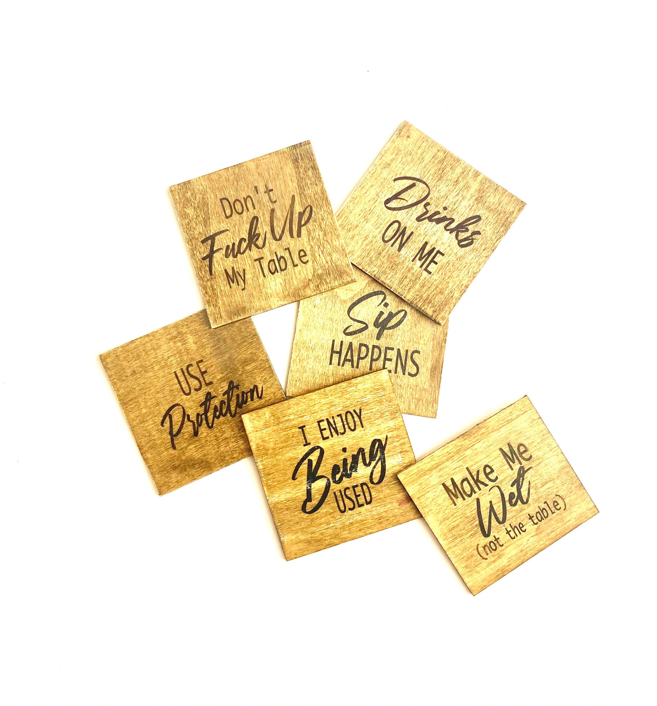 Funny Drink Coasters Drinks on Me Make Me Wet Funny Coaster Etsy