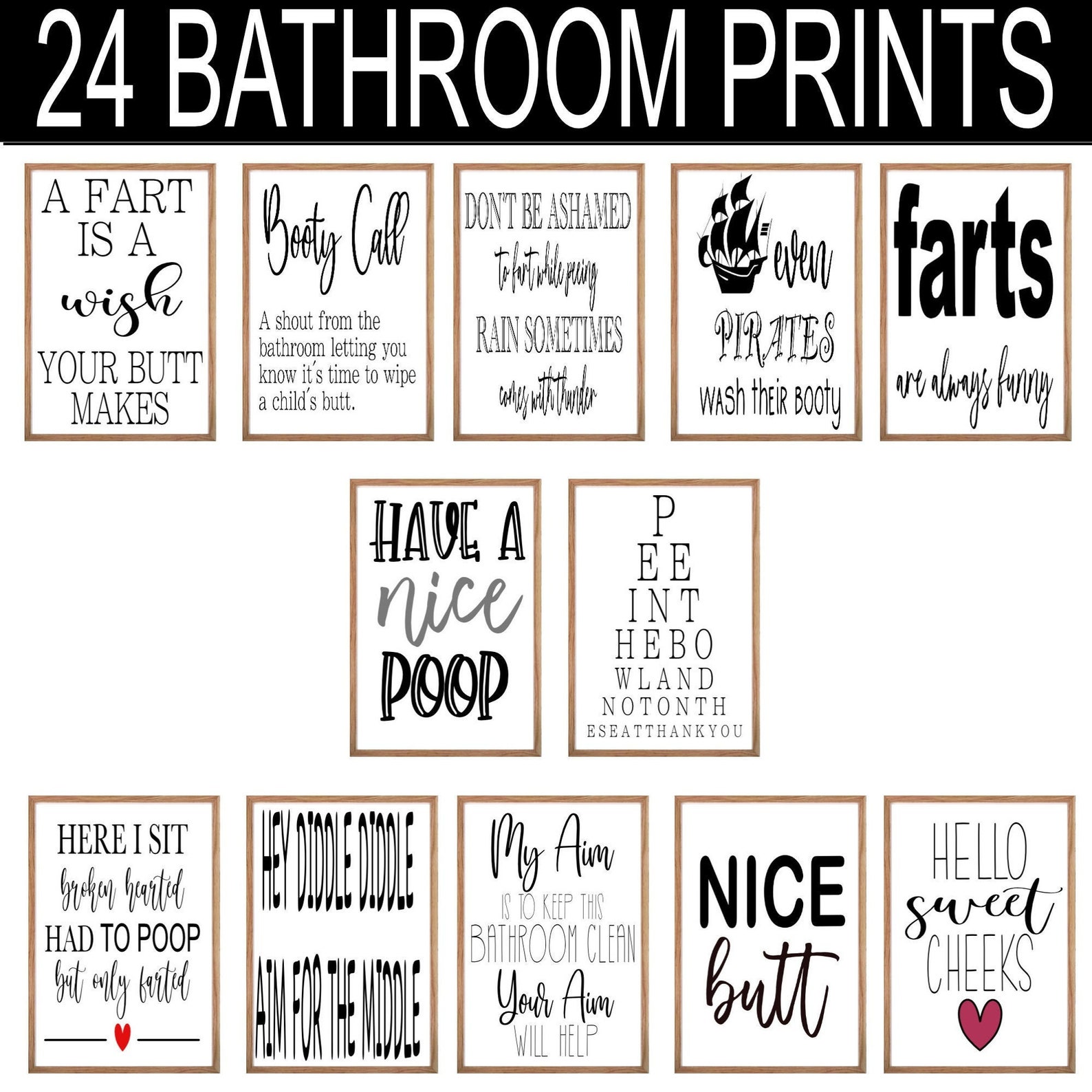 Bathroom Rules Printable Restroom Signs, Funny Bathroom Sets, Bathroom