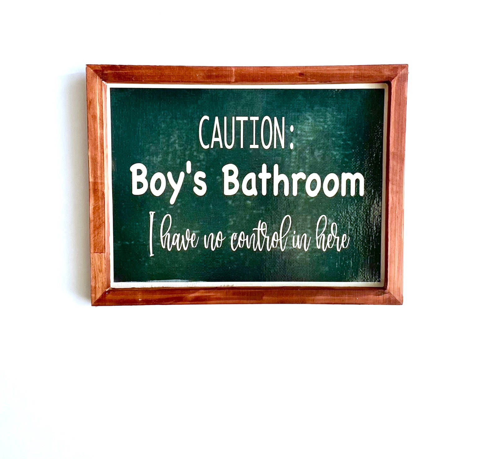 Caution Boys Bathroom Sign Kids Bathroom Decor Funny | Etsy
