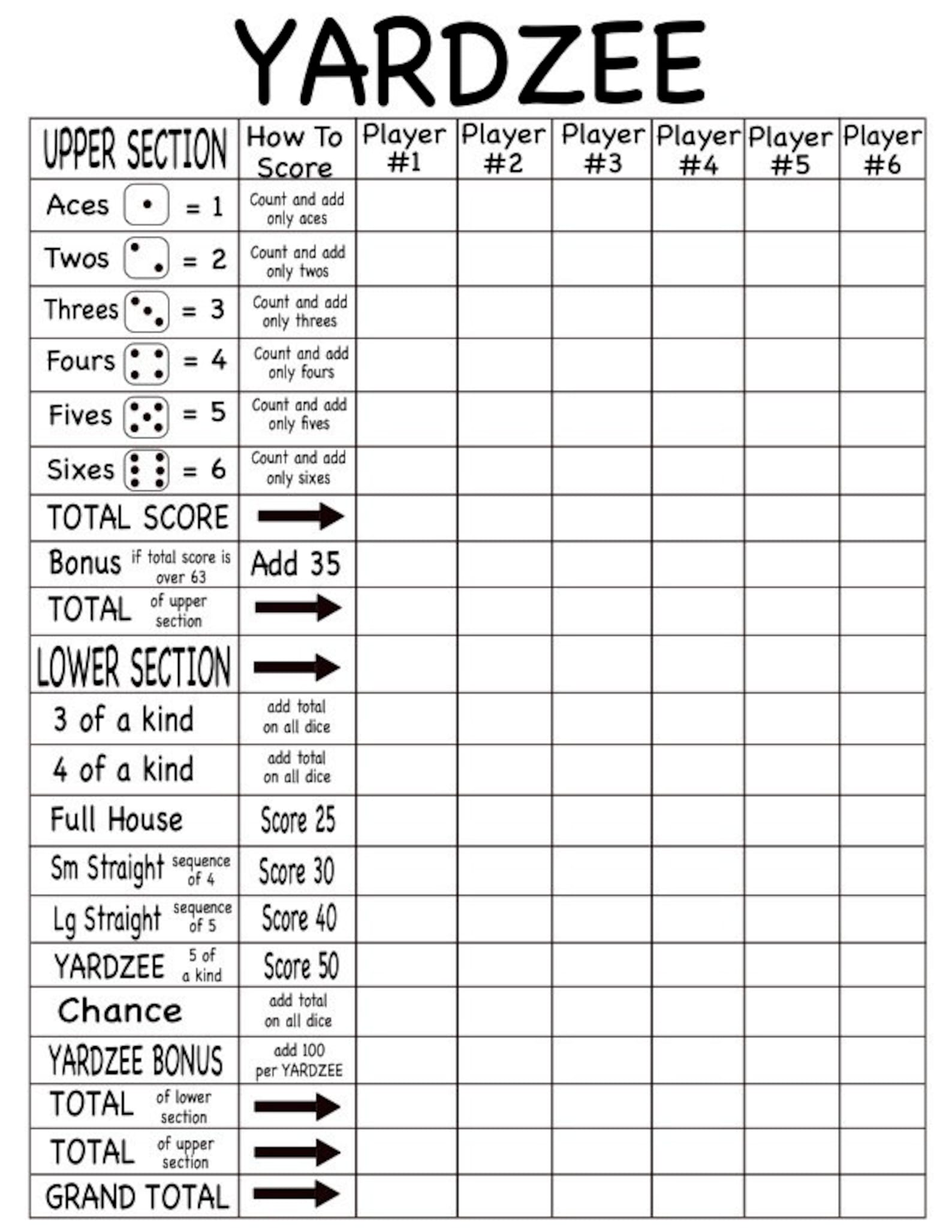 Yardzee Scorecard Yardzee SVG Printable Yardzee Score Card Etsy Yardzee Scorecard Yardzee SVG Printable Yardzee Score Card Etsy