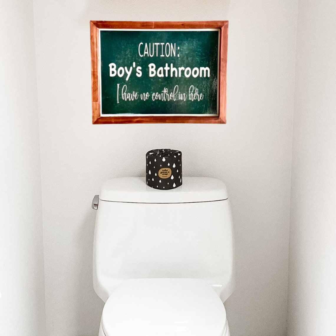 Caution Boys Bathroom Sign Kids Bathroom Decor Funny | Etsy