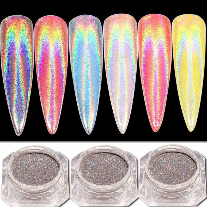 NEWChrome NAIL powder PIGMENT color Mirrored Chrome extacly Etsy