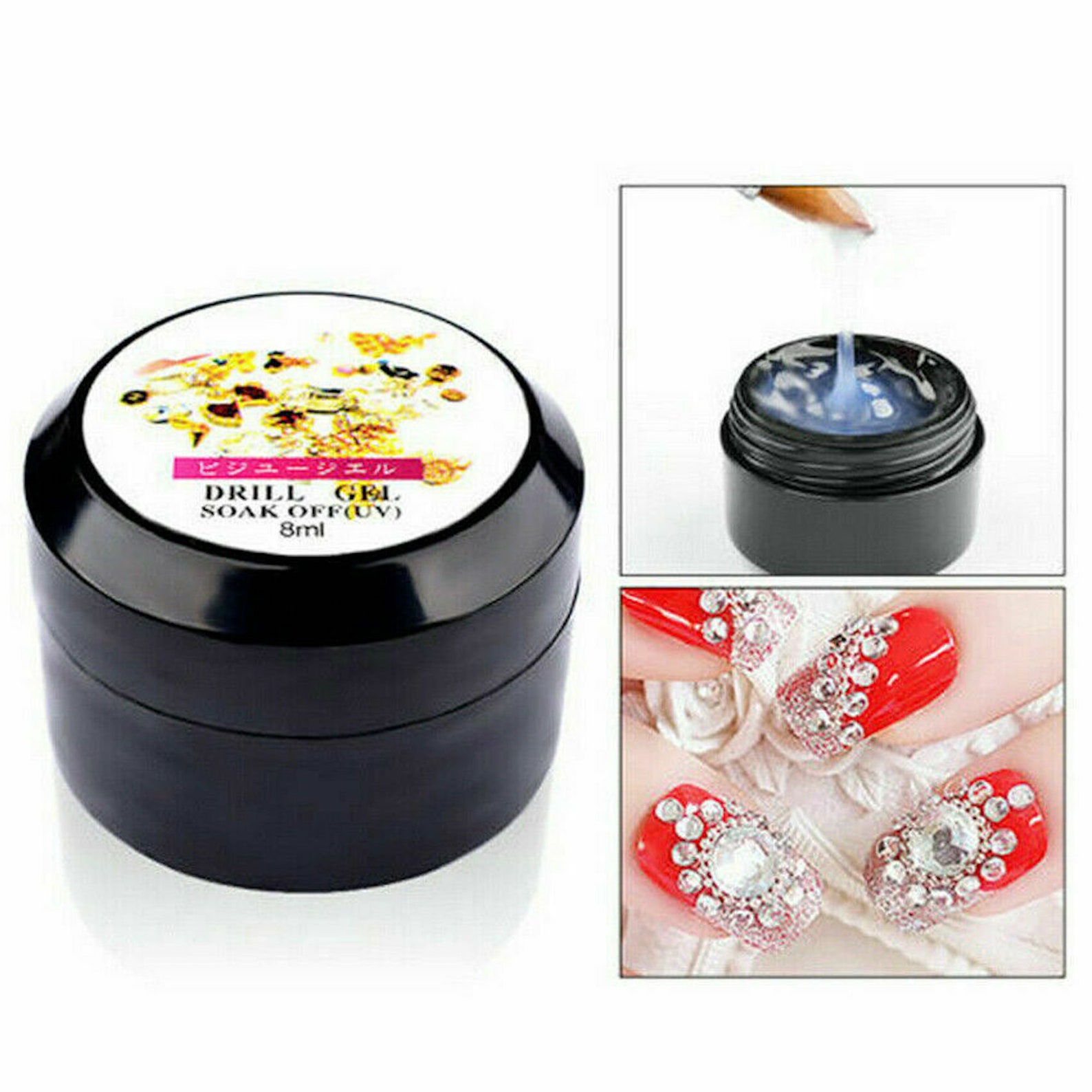 Nail Art Rhinestone Glue Gel Adhesive Resin Gem Jewelry Polish Etsy