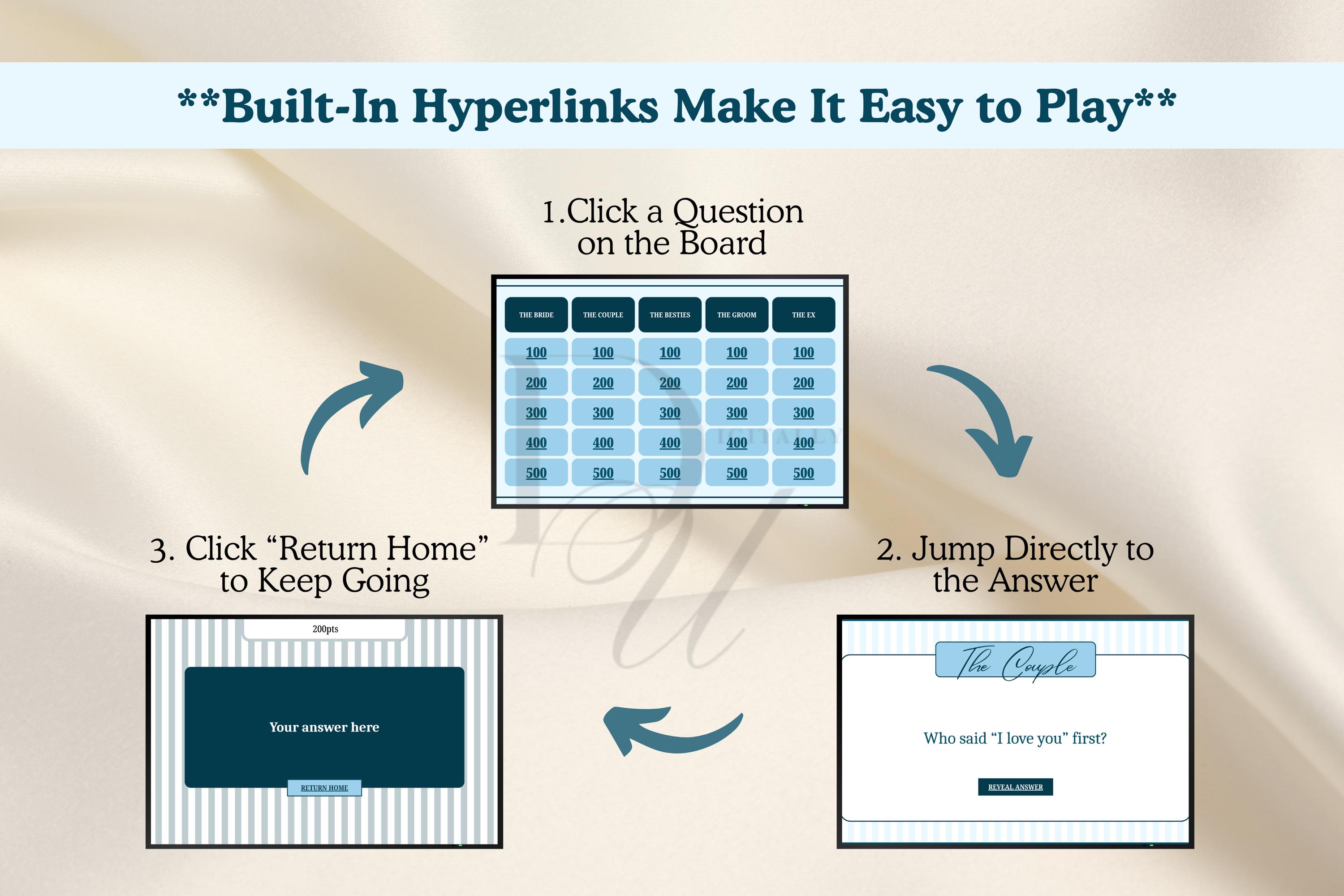 Bachelorette Jeopardy Game Editable Canva Template Fun Bridal