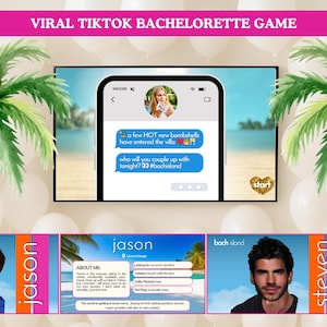 Funny Bachelorette Party Game: Swipe Left or Right - Editable Canva Template (Digital Download)