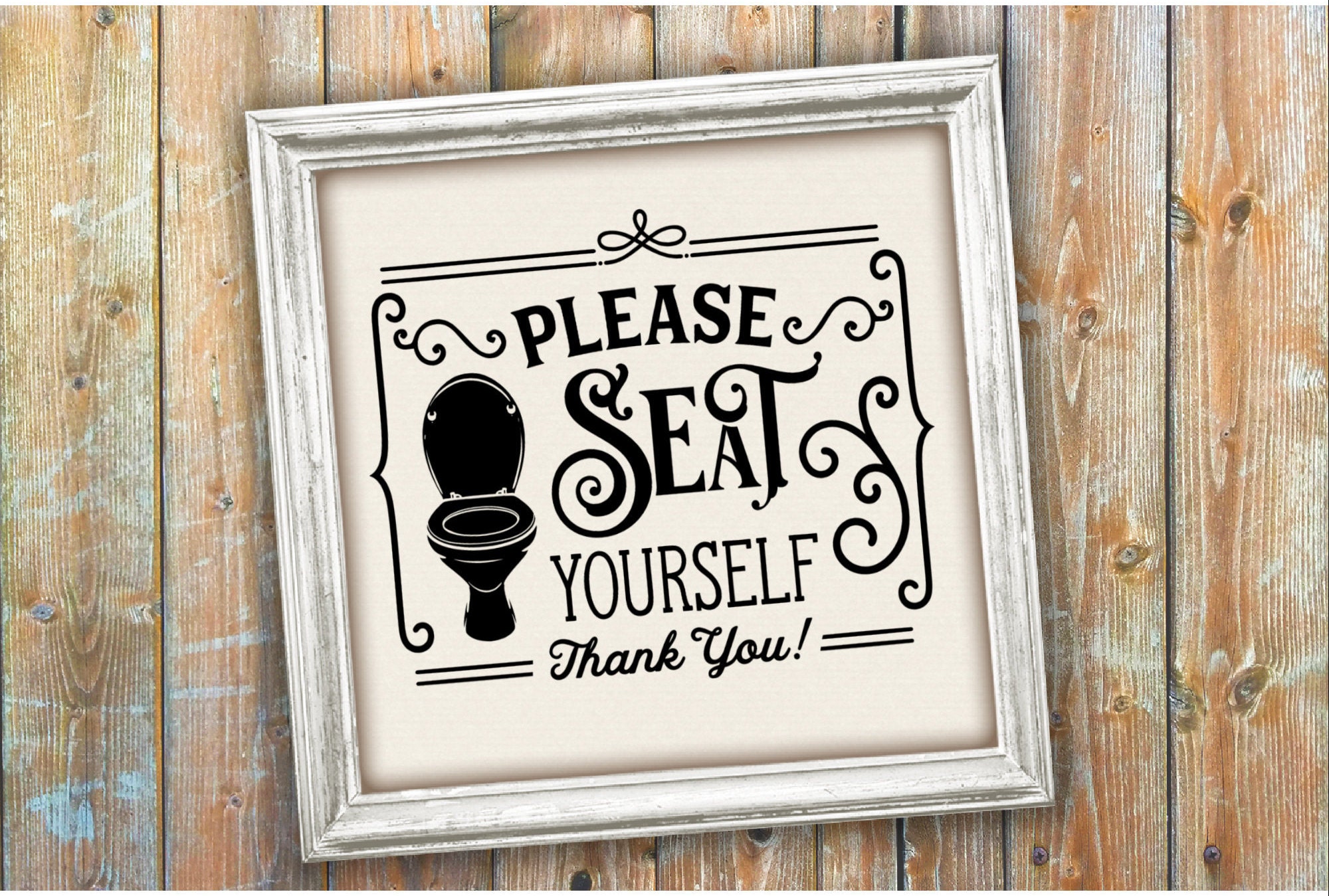 Please Seat Yourself Bathroom Funny Decal For Sign Making Etsy