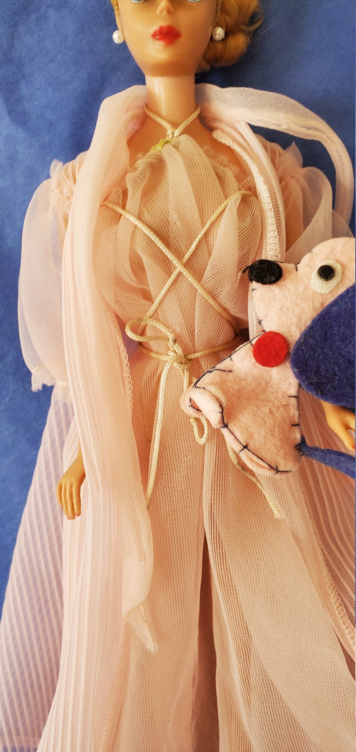 Vintage Barbie Doll Pink Nightgown Robe 965 nighty | Etsy