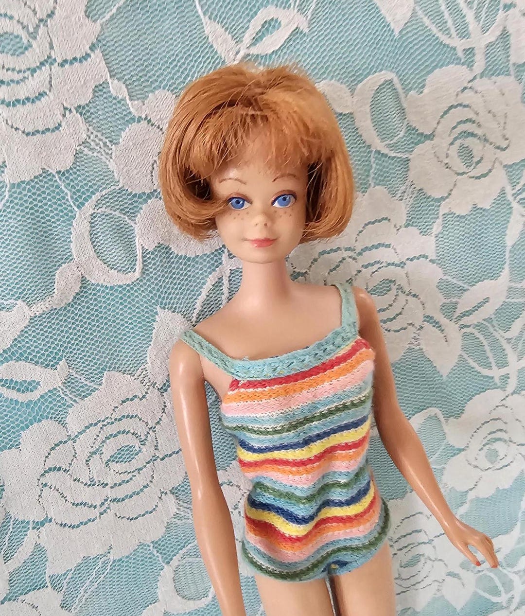 Vintage RARE Bend Leg American Girl Barbie Midge Doll, 1965 Redhead, Titian Midge Doll Barbie's Friend Midge, Short Bob Hair, OSS, Near MINT - Etsy Vintage RARE Bend Leg American Girl Barbie Midge Doll, 1965 Redhead, Titian Midge Doll Barbie's Friend Midge, Short Bob Hair, OSS, Near MINT - Etsy