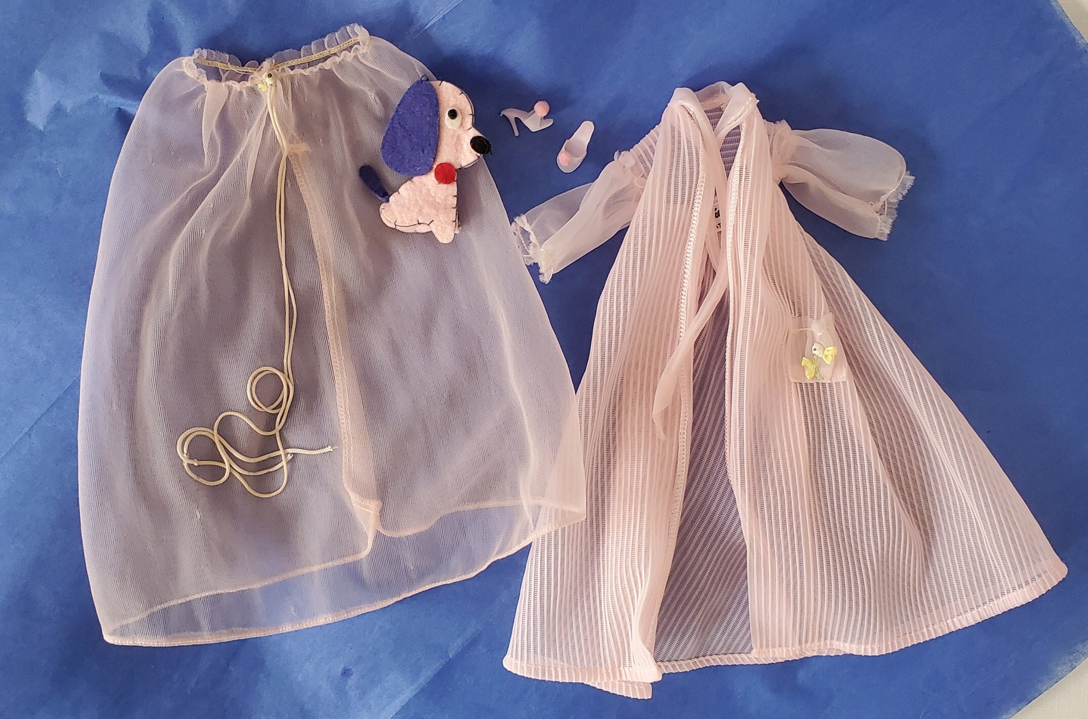 Vintage Barbie Doll Pink Nightgown Robe 965 nighty | Etsy