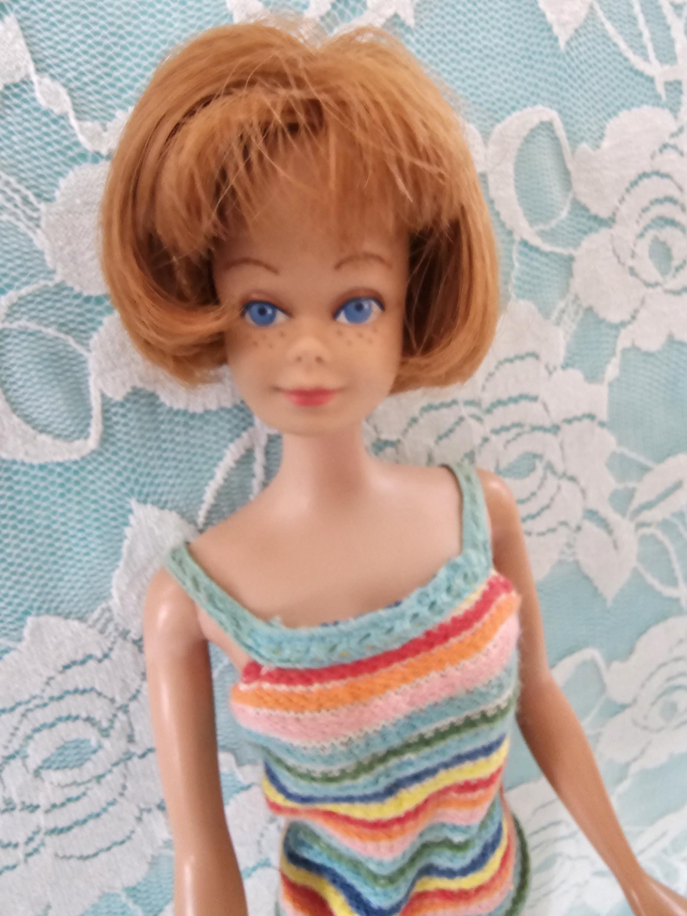Vintage RARE Bend Leg American Girl Barbie Midge Doll, 1965 Redhead, Titian Midge Doll Barbie's Friend Midge, Short Bob Hair, OSS, Near MINT - Etsy Vintage RARE Bend Leg American Girl Barbie Midge Doll, 1965 Redhead, Titian Midge Doll Barbie's Friend Midge, Short Bob Hair, OSS, Near MINT - Etsy