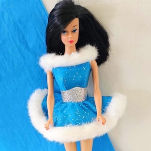 80s barbie blue dress Fashion Play Barbie Doll in Blue Dress 1988 Mattel 1380