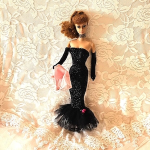 1960 barbie black dress Vintage 1960 Barbie 