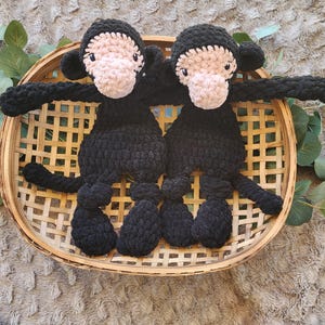Crocheted Monkey Knotted Lovey/Snuggler
