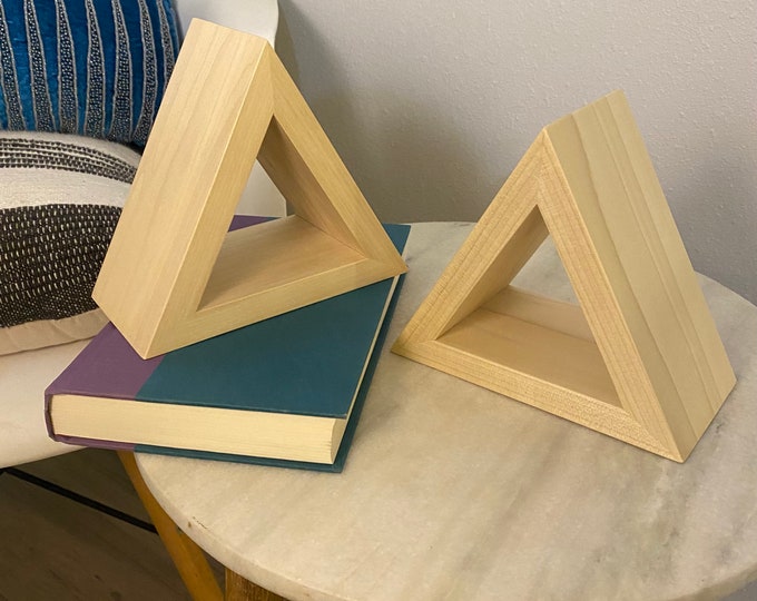 Soporte para libros / Soporte para libros triangular / Valet para libros / Marcador de libros de mesita de noche / Marcador / Soporte para libros decorativo