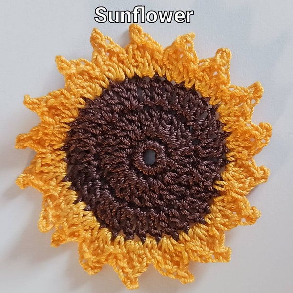 Sunflower Spool Pin Doily Made to Order 100% Cotton, 2 1/2 inches in Diameter; perfect for Singer Featherweight, vintage Sewing Machines