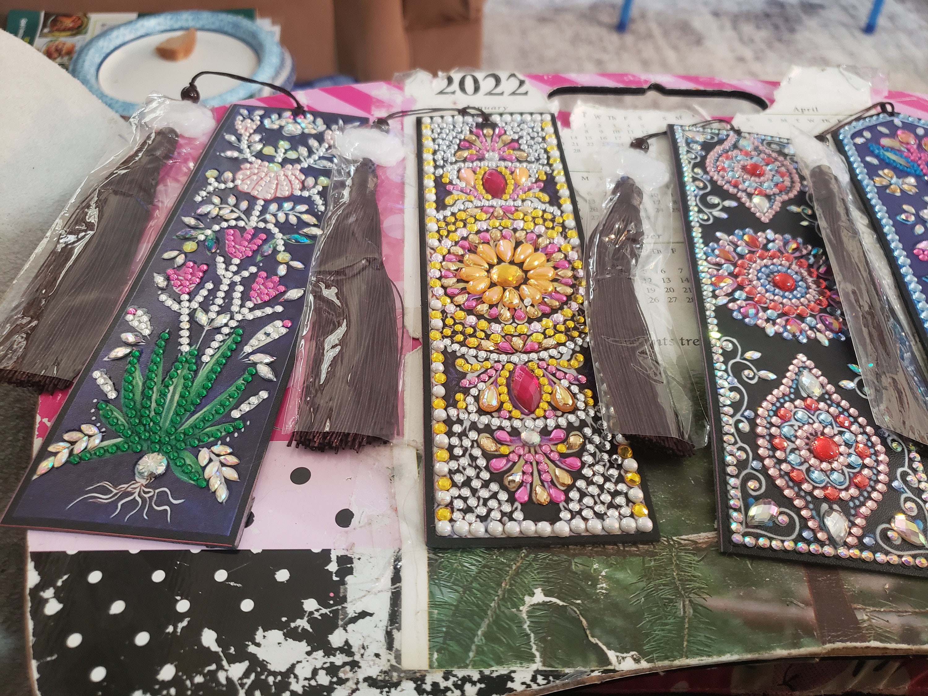 8Pcs Diamond Painting Corner Bookmarks Kit DIY Diamond Art Bookmarks PU  Diamond♵