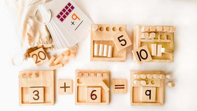 Ten Frame Counting Number Peg Board, a Math Manipulative & Math Counter Set for Kindergarteners. Our Counting Pegs come with 10 ten-frame number panels, odd & even designated pegs, 1-20 number tile counters, and ten frame equation flashcards.