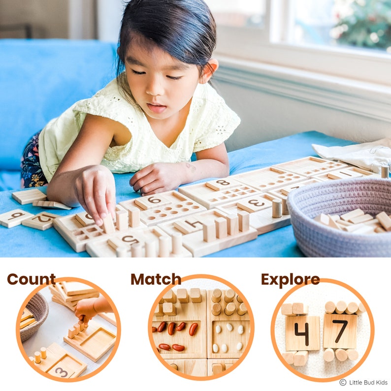 Our ten frames feature circle holes for odd numbers and square holes for even number learning. This allows children to notice patterns between the odd numbers and how they differentiate from even numbers. Helpful for subitizing.