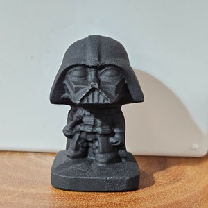 Hand-carved black obsidian Star Wars character Darth Vader