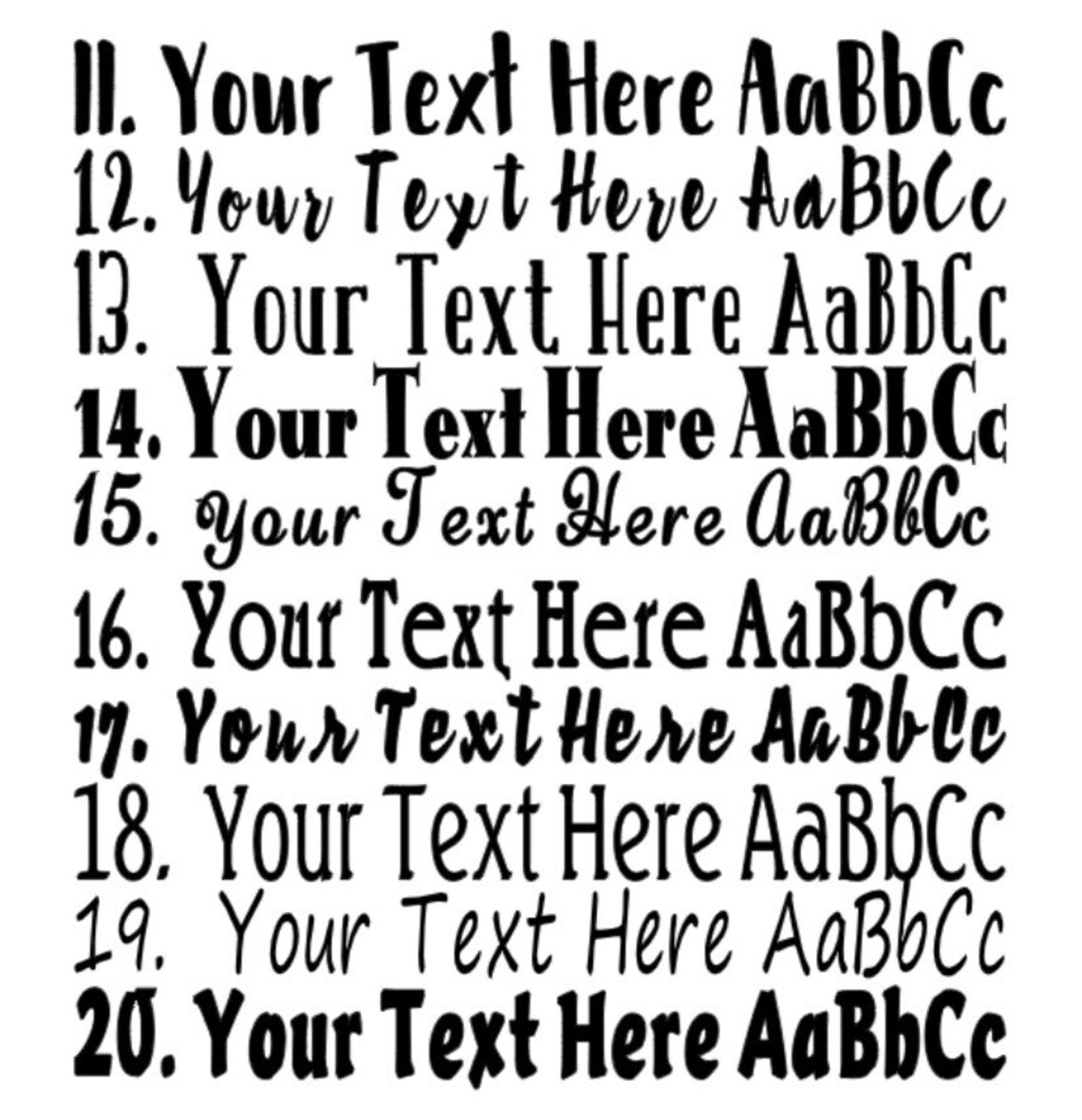 Customized HTV Text Etsy