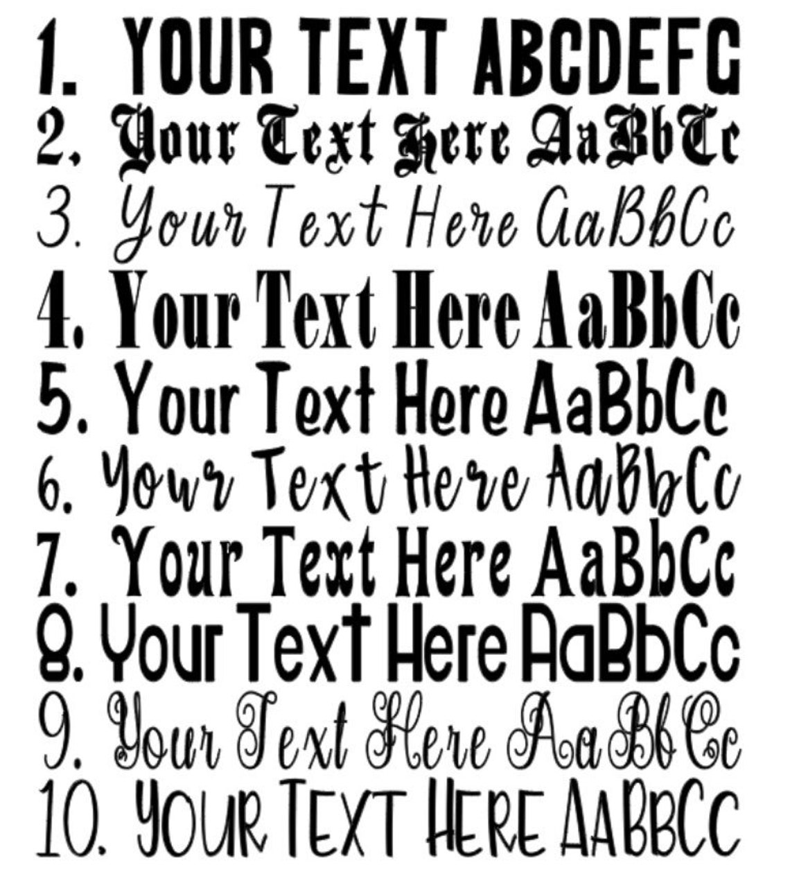 Customized HTV Text Etsy