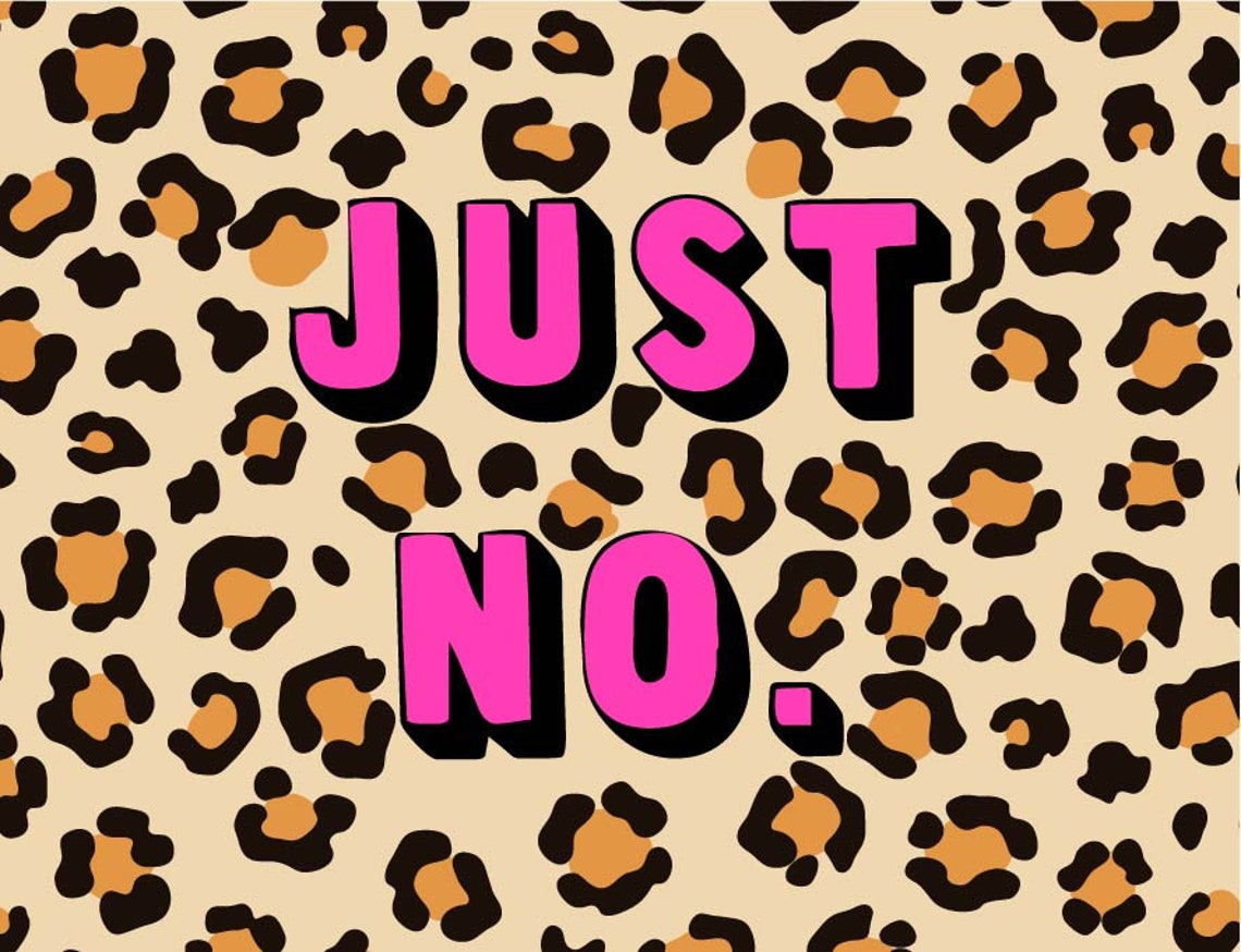 Leopard Print Fun Quotes Canvas Unframed A3 size for Etsy