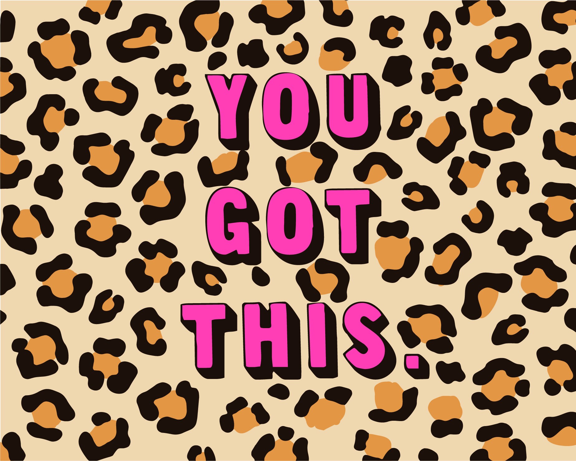 Leopard Print Fun Quotes Canvas Unframed A3 size for Etsy